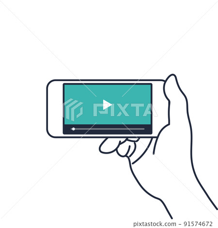 Watch the video while holding the smartphone in your hand 91574672