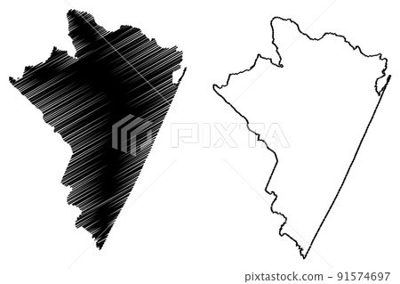 Conde municipality (Bahia state, Municipalities of Brazil, Federative Republic of Brazil) map vector illustration, scribble sketch Conde map 91574697