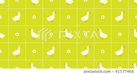 duck seamless pattern daisy flower rubber duck bird goose shower bathroom swimming pool bird chicken vector cartoon pet scarf isolated animal tile wallpaper repeat background doodle illustration desig 91577468