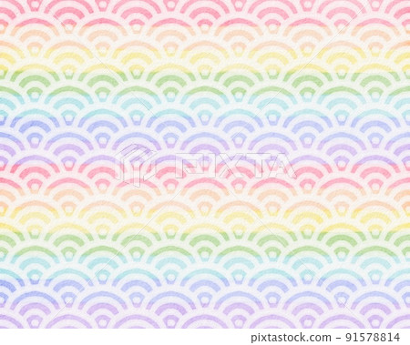 Qinghai wave (rainbow color) background material Qinghai wave (rainbow color) background material 91578814