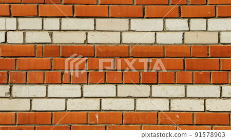 horizontal red and white brick wall, backgrounds, textures horizontal red and white brick wall, backgrounds, textures 91578903