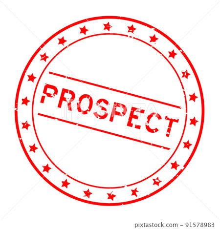 Grunge red prospect word round rubber seal stamp on white background Grunge red prospect word round rubber seal stamp on white background 91578983