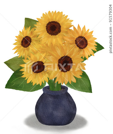 Sunflower flowers in a vase 91579304