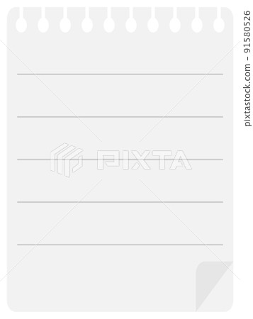 Background of notepad with ruled lines Vertical position 91580526