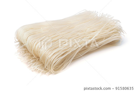 Dried uncooked rice noodles Dried uncooked rice noodles 91580635