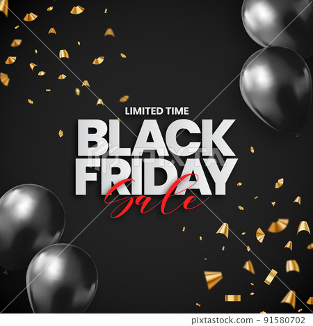 Black Friday Sale Vector Illustration 91580702