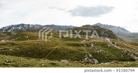 Rocky valley near the Sedlo Pass in Durmitor National Park 91580794