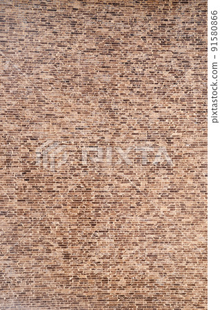 Solid brown brick wall background Solid brown brick wall background 91580866