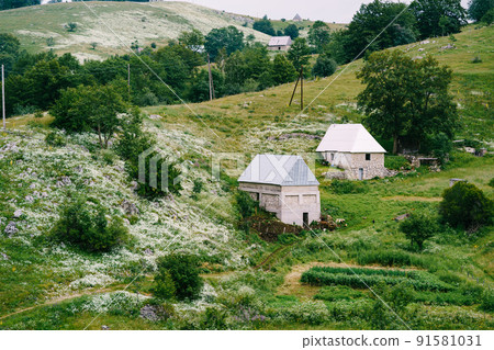 Village houses in the highlands of northern Montenegro Village houses in the highlands of northern Montenegro 91581031