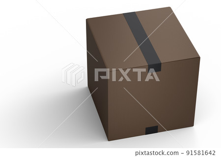 Cardboard box or carton gift box isolated on white background. 3d render concept of express delivery to warehouse, carrying parcel and online shopping Cardboard box or carton gift box isolated on white background. 3d render concept of express delivery to warehouse, carrying parcel and online shopping 91581642