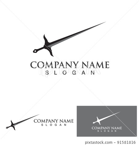 Sword game item vector symbol logo template Sword game item vector symbol logo template 91581816