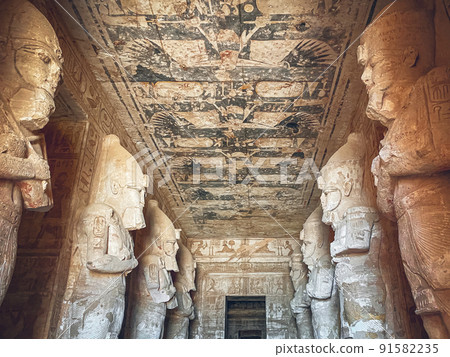 Abu Simbel, a rock in Nubia, two ancient Egyptian temples, the time of Ramses II 91582235