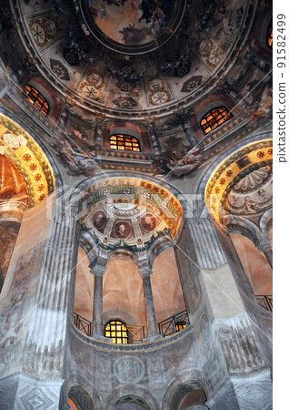Italy Ravenna World Heritage San Vitale Church Chancel Dome and Arch 91582499