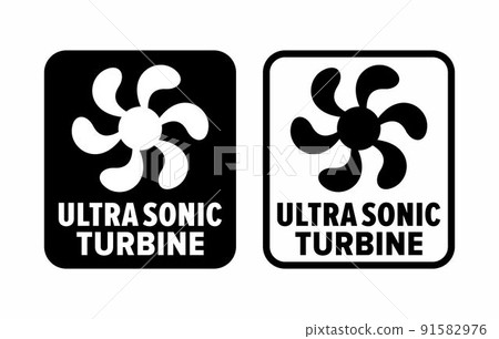 Ultra Sonic Turbine vector information sign 91582976