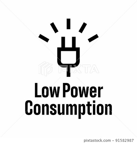 Low Power Consumption vector information sign - Stock Illustration ...