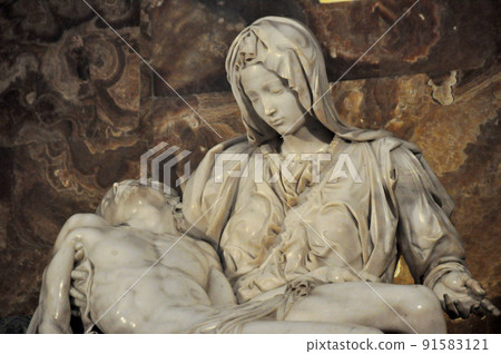 Italy Rome World Heritage Vatican City St. Peter's Basilica Chancel Michelangelo's Pieta Italy Rome World Heritage Vatican City St. Peter's Basilica Chancel Michelangelo's Pieta 91583121