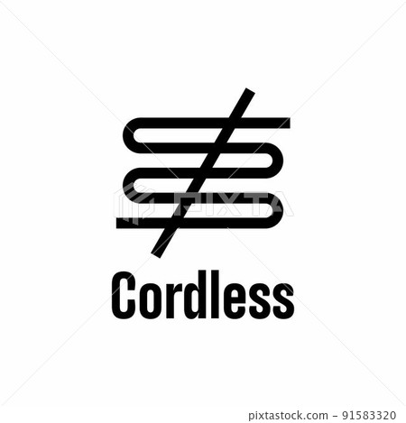 Cordless property vector information sign Cordless property vector information sign 91583320