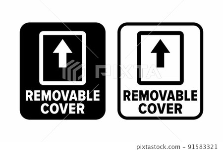 Removable Cover vector information sign Removable Cover vector information sign 91583321