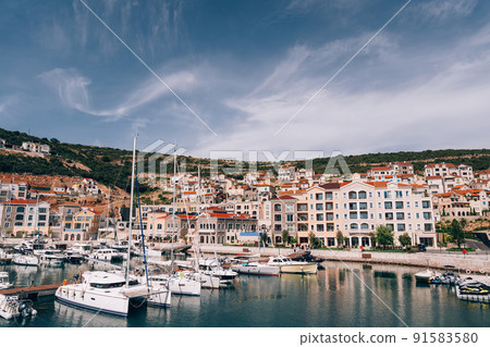 Expensive apartments on the marina of Lustica Bay. Montenegro Expensive apartments on the marina of Lustica Bay. Montenegro 91583580