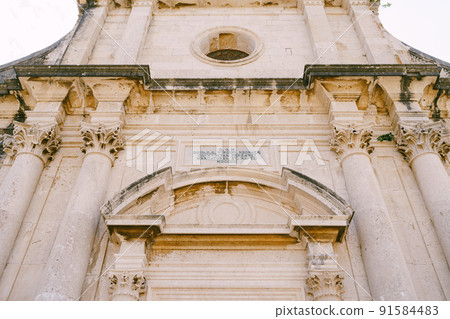 Central entrance facade to the Church of the Nativity of the Virgin in Prcanj Central entrance facade to the Church of the Nativity of the Virgin in Prcanj 91584483
