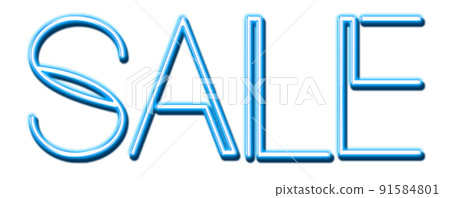 Blue Neon Text Sale cut out Blue Neon Text Sale cut out 91584801