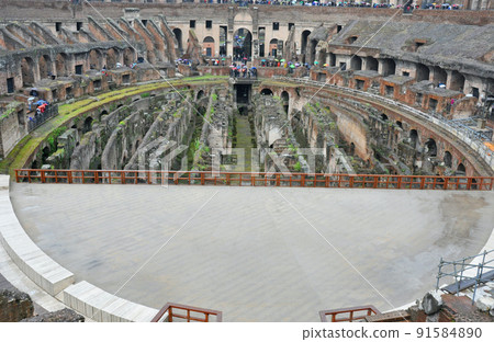 Italy Rome World Heritage Amphitheater Colosseum Italy Rome World Heritage Amphitheater Colosseum 91584890