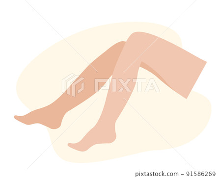Female legs silhouette Female legs silhouette 91586269