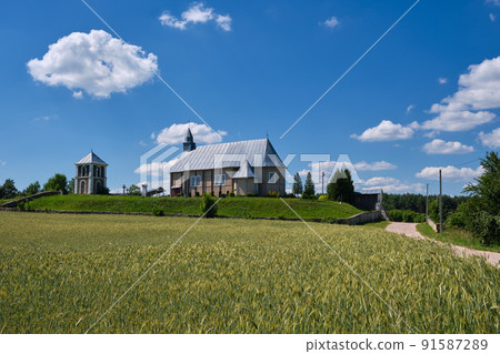 Old ancient church of the Holy Trinity in Strubnitsa, Mosty district, Grodno region, Belarus. Old ancient church of the Holy Trinity in Strubnitsa, Mosty district, Grodno region, Belarus. 91587289