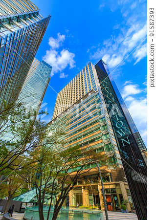 東京中城，東京港區赤坂的城市景觀 91587393