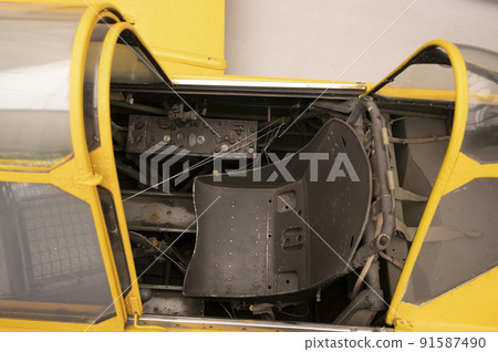 Cockpit of 1940 intermediate trainer Cockpit of 1940 intermediate trainer 91587490