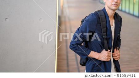 男性肖像不露面休閒時尚 91589411