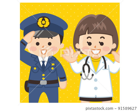 Child work experience police officer doctor 91589627