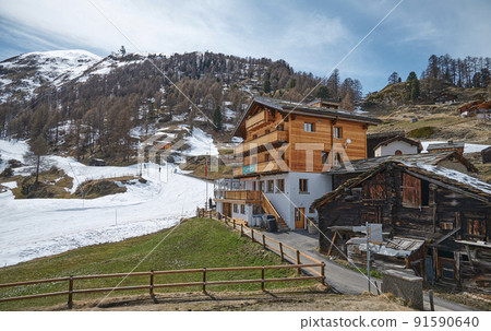A Landscape Around Furi Village in Zermatt, Switzerland 91590640