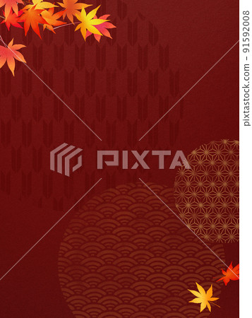 Japanese autumn background 91592008