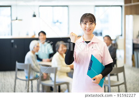 女看護人女成年女女大姐20多歲30多歲年輕制服護理人員女職員 91592227