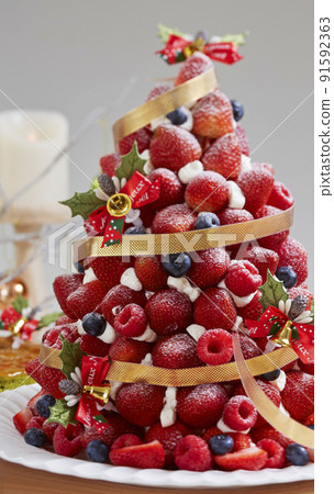 聖誕蛋糕/三重漿果裝飾蛋糕 91592363