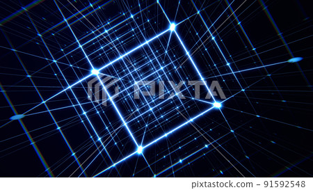 Business VJ Tunnel Wireframe Lattice Blue [There is another Ver] 91592548