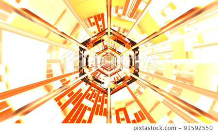 VJ Tunnel Hexagon Crystal Snow Orange Yellow Gold [There is another Ver] 91592550