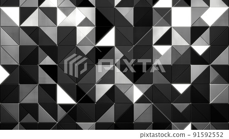 Tile Triangle Business Geometry VJ Black and White [There is another Ver] 91592552
