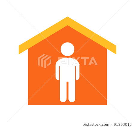 Icon of a person at home 91593013