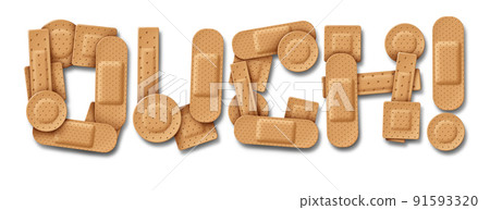 Ouch Bandage Symbol 91593320