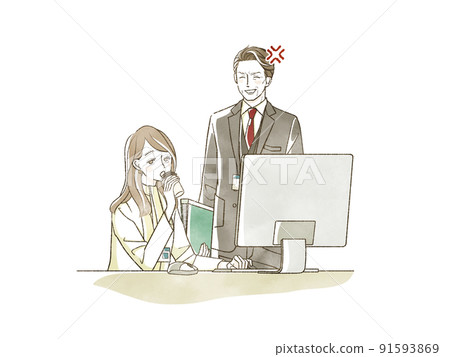 一個對下屬感到沮喪的老闆 91593869