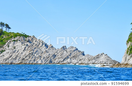 Sanriku Fukko National Park, Miyako City, Iwate Prefecture, Miyako Jodogahama, Sword Mountain on the Tashirozaki Peninsula Sanriku Fukko National Park, Miyako City, Iwate Prefecture, Miyako Jodogahama, Sword Mountain on the Tashirozaki Peninsula 91594699