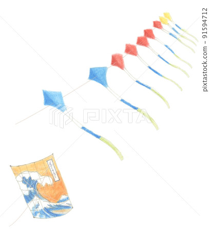 Pastel painting: kite Pastel painting: kite 91594712