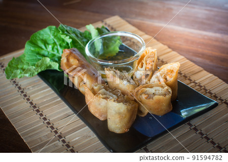Food fried spring rolls ,Chinese Traditional food Food fried spring rolls ,Chinese Traditional food 91594782