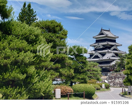National treasure Matsumoto Castle X Matsumoto City, Nagano Prefecture National treasure Matsumoto Castle X Matsumoto City, Nagano Prefecture 91595106