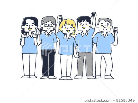 微笑擺出戰鬥姿勢的看護人，讓您安心生活的養老護理。 91595349