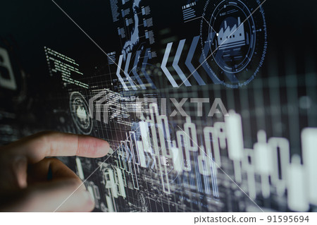 stock prices, chart, stock 91595694