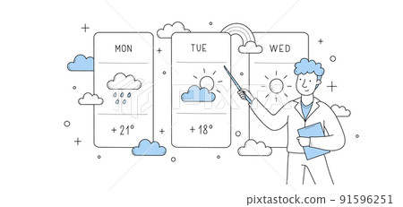 Meteorological report, weather forecast concept Meteorological report, weather forecast concept 91596251