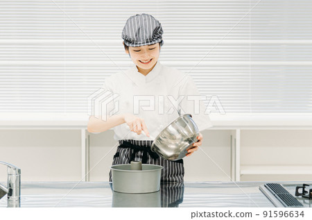 糕點師和糖果衛生的日本女性 91596634